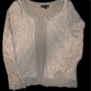 Willi Smith Rhinestone Lace Cardigan